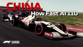 F1 2021 How Fast AI 110 China