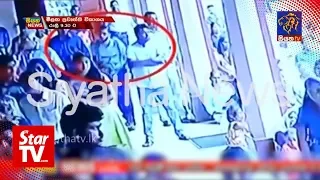 CCTV footage shows suspected suicide bomber entering Sri Lankan church