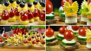 Snacks with star on top - bow and tomatoes