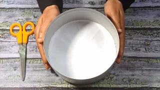 How To Cut Parchment Paper For A Round Cake Mould||How To Line A Baking Paper For Round Cake Pan ||