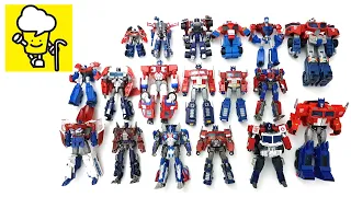 Transformers Optimus Prime Evolution History with G1 War for cybertron Cyberverse