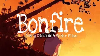 Bonfire (lyrics) | cover by Cha Eun Woo & Peder Elias