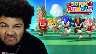 OH GOD IT'S SONIC FALL GUYS.... | SONIC RUMBLE REACTION