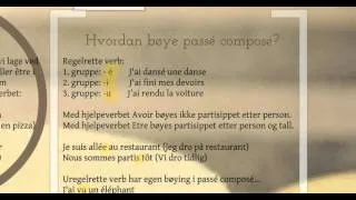 Fransk:  bøying av verb i passé composé