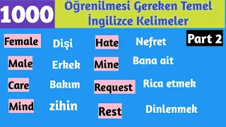 Ingilizce Öğrenin 1000 İngilizce Kelime Kelimesi - Yeni Başlayanlar İçin 1000 Kolay ingilizce Cümle