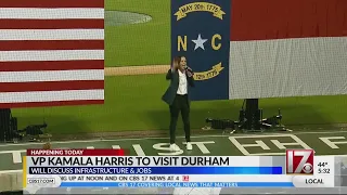 VP Kamala Harris visits Durham to discuss infrastructure and jobs