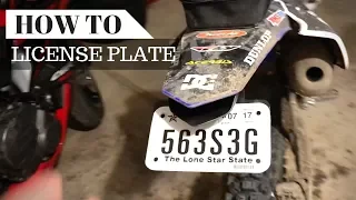 HOW TO | CHEAP DIRT BIKE LICENSE PLATE BRACKET