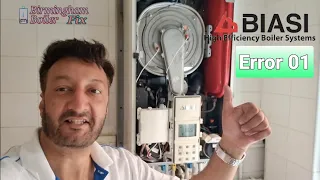 Biasi Error 01 Birmingham UK boiler fix how i diagnos the problem and change the part..