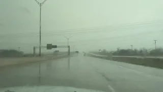 VIDEO | Limited visibility, no cars on roads on I-35 near Waco during Tornado Warning