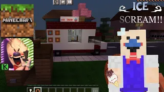 Ice cream horror game in Minecraft gameplay