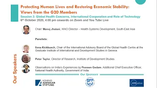 Session 3: Global Health Concerns, International Cooperation and Role of Technology