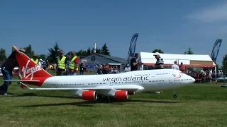 RC Airplane Boeing 747-400 Virgin Atlantic Airways Maiden-flight 2015