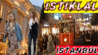 #taksim#Istiklal Street Istanbul Walking Tour in Istanbul Istiklal Nightlife 2021 Taksim Istiklal