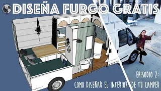 DISEÑAR INTERIOR FURGONETA CAMPER GRATIS tutorial sketchup camper