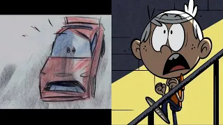 The Loud House/Cars Deleted Scene Parody Side By Side Comparison