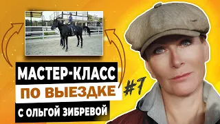 Мастер-класс с Ольгой Зибревой по выездке. 1 день 7 всадник Елизавета на лошади по кличке "Ремарк"