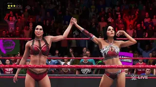 WWE 2K20 Iiconics Vs Bayley & Sasha Banks on Raw