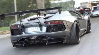 LIBERTY WALK Lamborghini Aventador and Huracán! LOUD Revs, Accelerations & Tunnel!