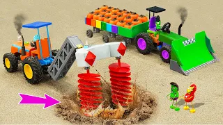 Diy tractor mini Bulldozer making Well Drilling Machine | diy Water Supply System for Farm | HP Mini