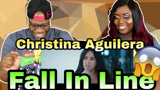 Christina Aguilera - Fall In Line ft. Demi Lovato | Couple Reacts