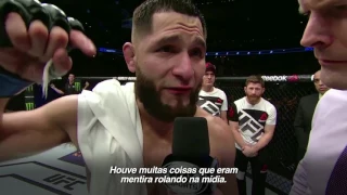 Veja a entrevista de Jorge Masvidal no octógono do UFC Denver