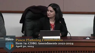 Pasco Planning Commission Special Meeting, April 30, 2024