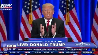 FNN: Donald Trump Attacks Hillary Clinton - FULL SPEECH (Trump uses Teleprompter)