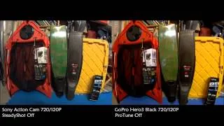 GoPro Hero 3 Black vs GoPro Hero 2 vs Sony Action Cam - Extreme Lowlight Comparison