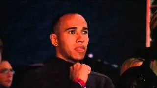 Lewis Hamilton during Nicole Scherzinger's show on BBC Radio 1's Big Weekend 2011