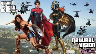 GTA 5 - Wonder Woman, Supergirl And Batgirl Vs Army | Most Epic Battle.