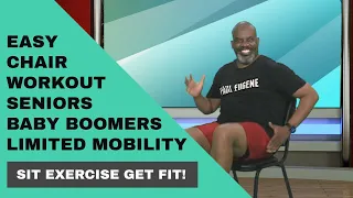 Easy Chair Fitness Workout 4 Seniors, Baby Boomers, People with Limited Mobility.  100% Seated.