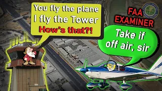 VERY HEATED exchange | Controller and FAA Examiner at San Carlos!