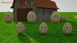 Учим цвета Разноцветные яйца на ферме Miroshka Tv