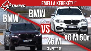 "Emeli a kerekét!!" - BMW X6 M 50d vs. BMW X6 M Competition (Laptiming ep.175)
