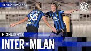 MILANO IS BLACK&BLUE 🔥 | INTER 1-0 MILAN | WOMEN HIGHLIGHTS | SERIE A 23/24 ⚫🔵🇮🇹