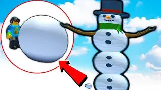 Roblox СЛЕПИЛ ГИГАНТСКОГО СНЕГОВИКА на НОВЫЙ ГОД в симуляторе снеговика Роблокс Snowman Simulator