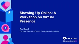 Showing Up Online:  A Workshop on Virtual Presence | Rae Ringel