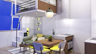 TINY APARTMENT 19sqm (203sqft MICRO APARTMENT TOUR ) | SPACE SAVING IDEAS | NEVER THINK TOO SMALL