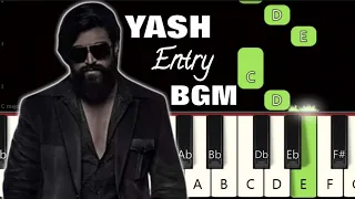 Yash Entry BGM | KGF 2 | Piano tutorial | Piano Notes | Piano Online #pianotimepass #kgf2 #yash