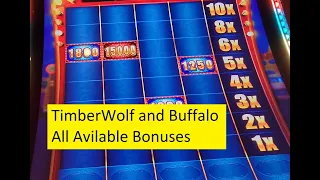 Jackpot Carnival Slot! Buffalo and TimberWolf Winning