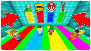 DO NOT CHOOSE THE WRONG DIMENSION IN MINECRAFT! PORTALS OF BALDI, BOB ESPONJA, MARIO.EXE, ANIMATION