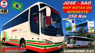 Map Rotas do Nordeste / JOSE - SÁO  / Expreso Int Ormeño / #ncsmap #ets2perù #mpsmap #busesdelperu