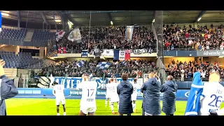 Le parcage auxerrois remercie ses joueurs après ESTAC-AJA (1-1)