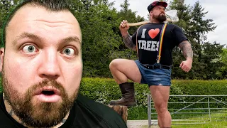 EPIC WOOD CHOPPING CHAMPIONSHIPS | Eddie Hall Reacts