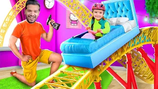 WE BUILT A TRAMPOLINE PARK AT HOME FOR MYRA | SURPRISE FOR MYRA!!!