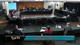 Cornwall City Council Live April 25, 2022