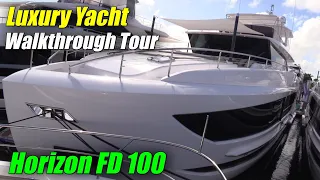 Luxury Yacht Tour ! 2023 Horizon FD 100