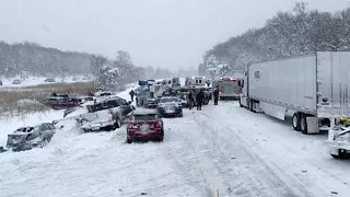 40-Car Pile-Up Caused by Winter White Conditions