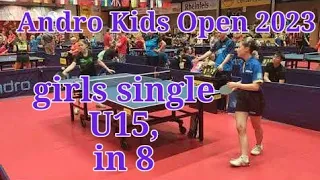 за выход в 8-ку на 32-м турнире Andro Kids Open, KRYVOSHEIA Vs BAUMS, настольный теннис Дюссельдорф