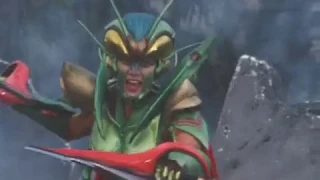 Insect Swordswoman Miolra Warrior Villainess with Two Swords and Green Boobs